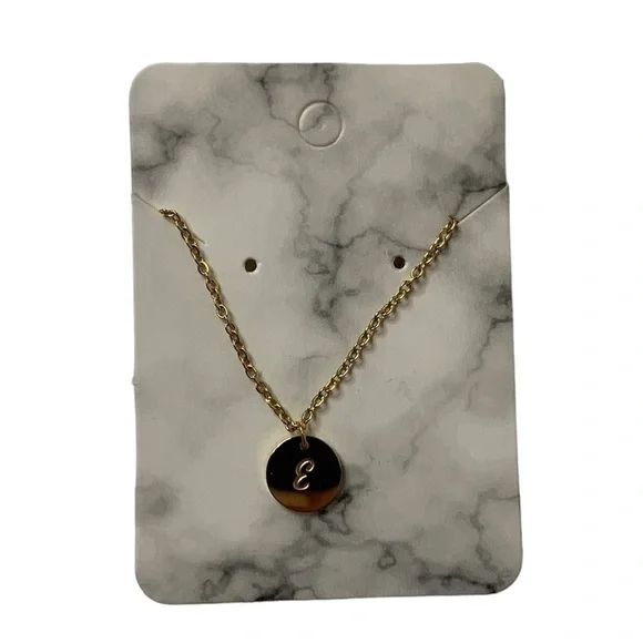 Gold initial necklace - Picture 1 of 4
